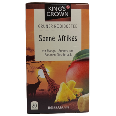 Чай зі смаком манго, ананаса та банана в пакетиках Sonne Afrikas Rossmann King`s Crown 40g